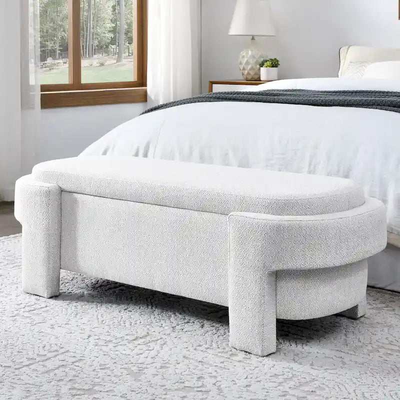 Chenille Upholstered Storage Bench with Turned Legs for Elegant Spaces