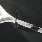 Mit Chenille bezogene Sitzbank mit gedrechselten Beinen für elegante Räume