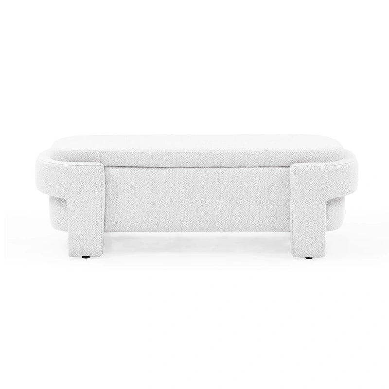 Chenille Upholstered Storage Bench with Turned Legs for Elegant Spaces