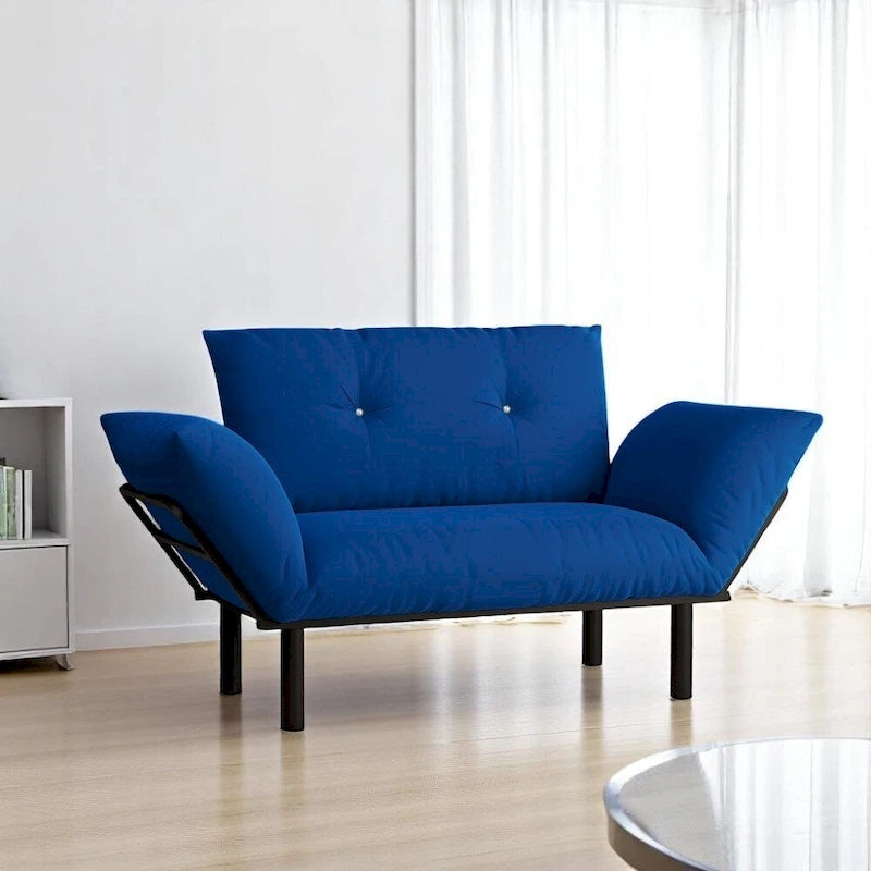 Metal Frame Loveseat With Removable Cushions