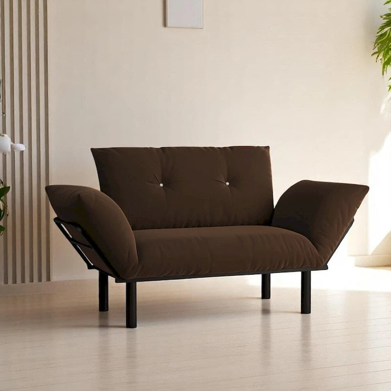 Metal Frame Loveseat With Removable Cushions