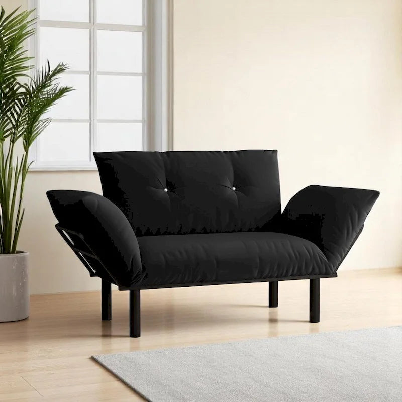 Metal Frame Loveseat With Removable Cushions