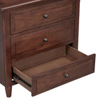 Comodino contenitore in legno con 3 cassetti