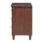 Comodino contenitore in legno con 3 cassetti