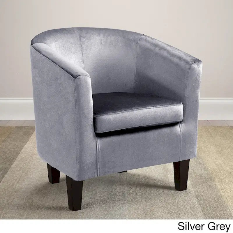 Velvet Upholstered Tub Chair