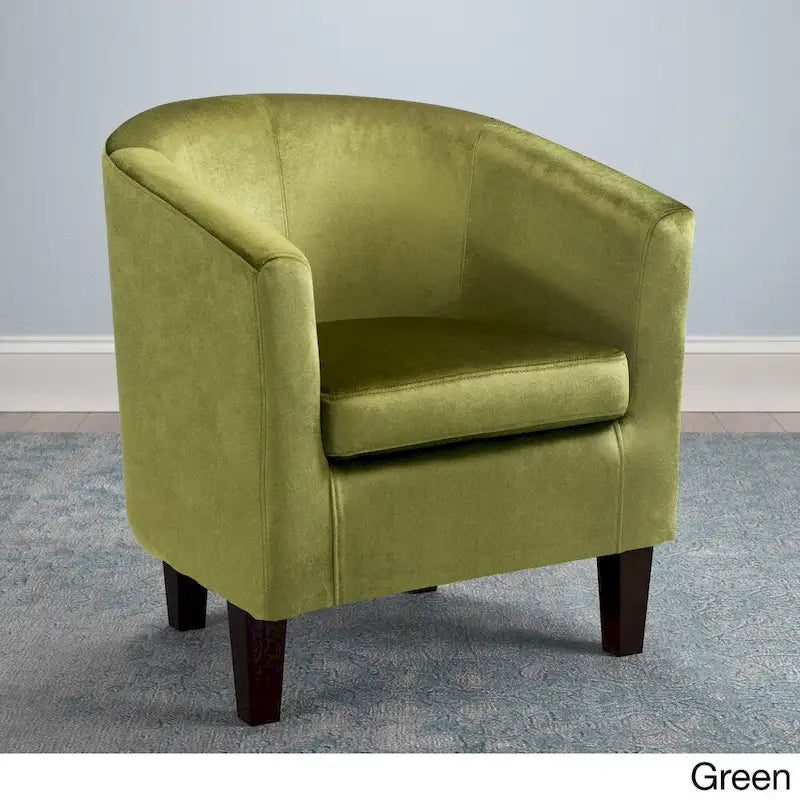 Velvet Upholstered Tub Chair