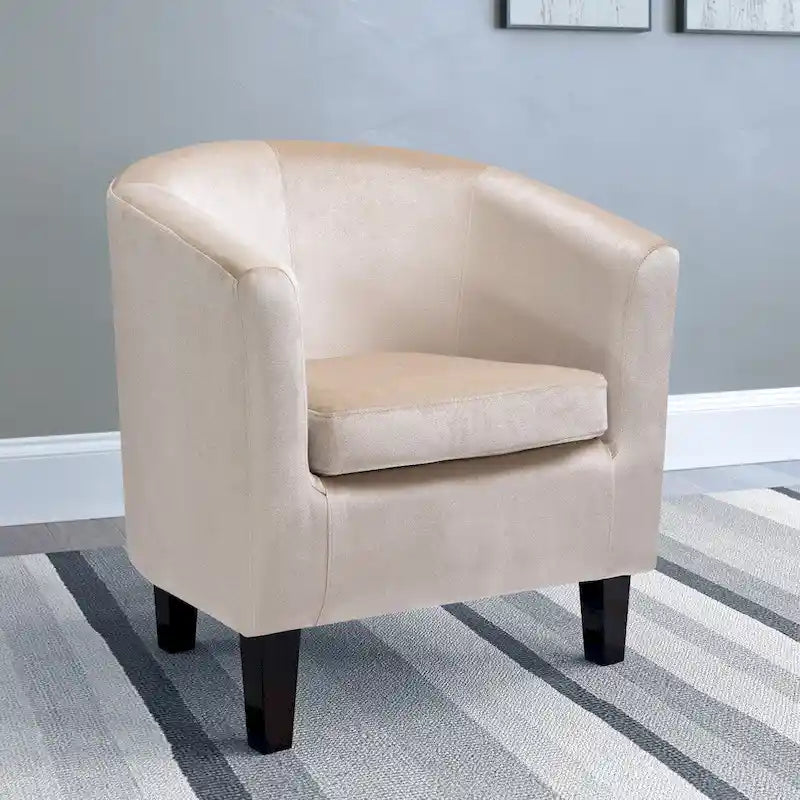 Velvet Upholstered Tub Chair
