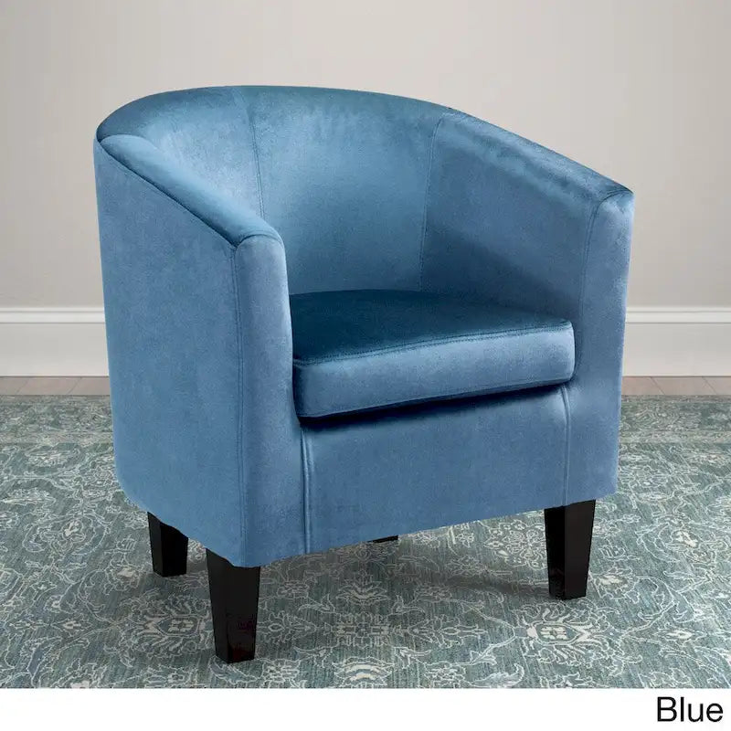 Velvet Upholstered Tub Chair