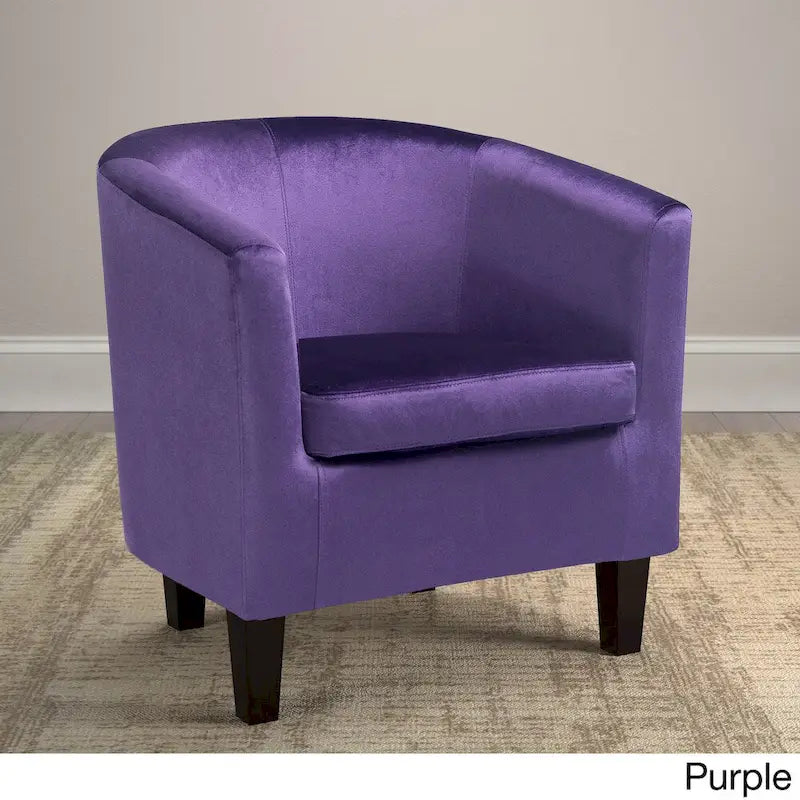 Velvet Upholstered Tub Chair