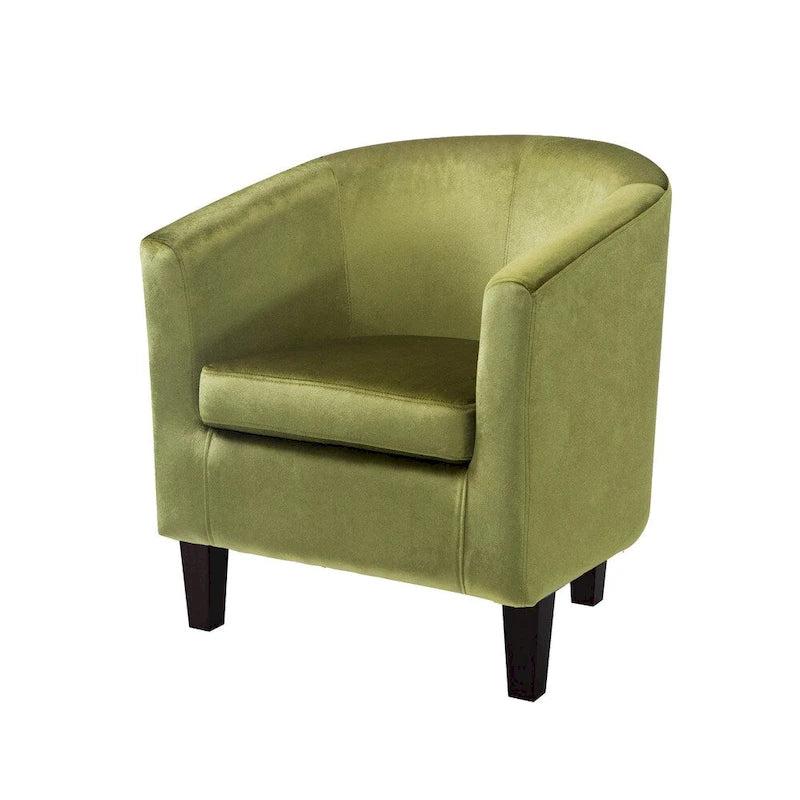 Velvet Upholstered Tub Chair