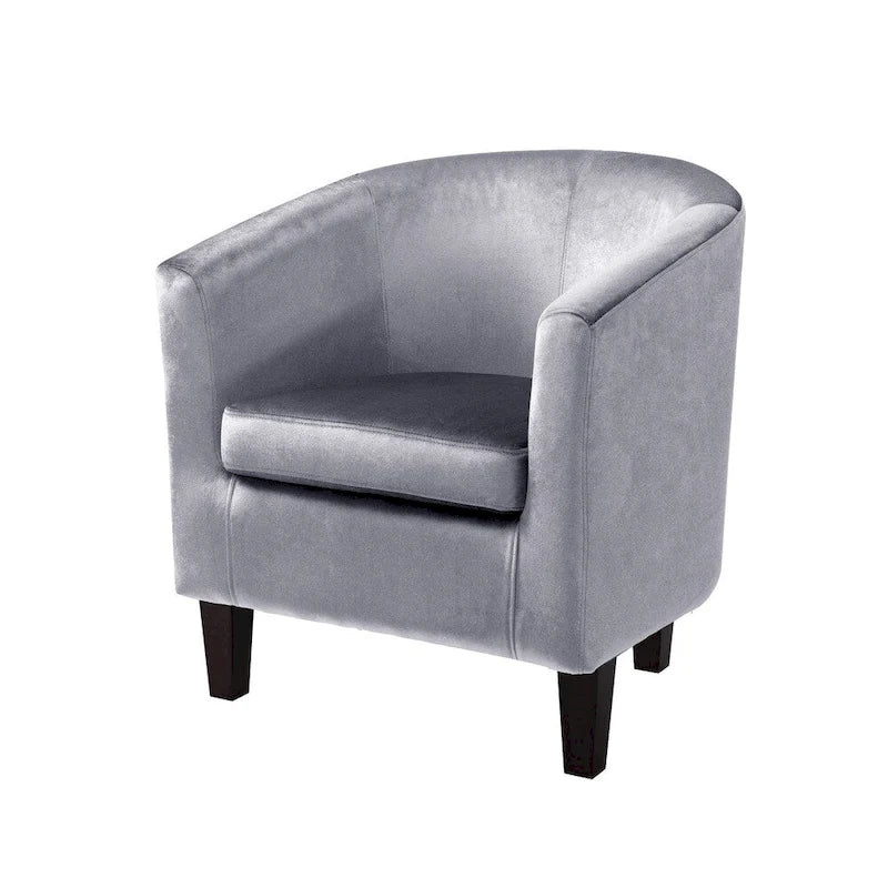 Velvet Upholstered Tub Chair