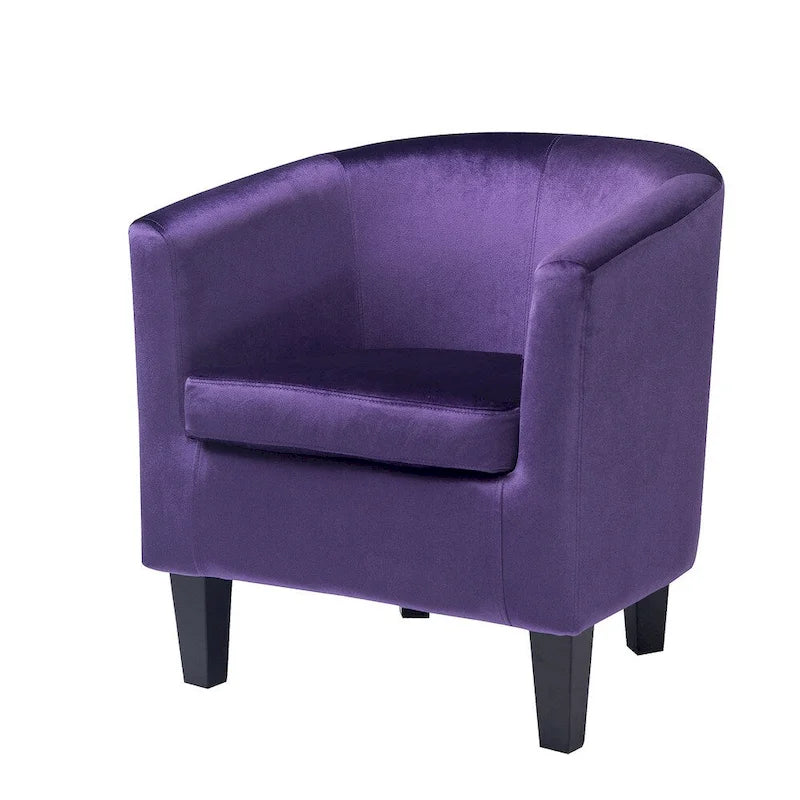 Velvet Upholstered Tub Chair