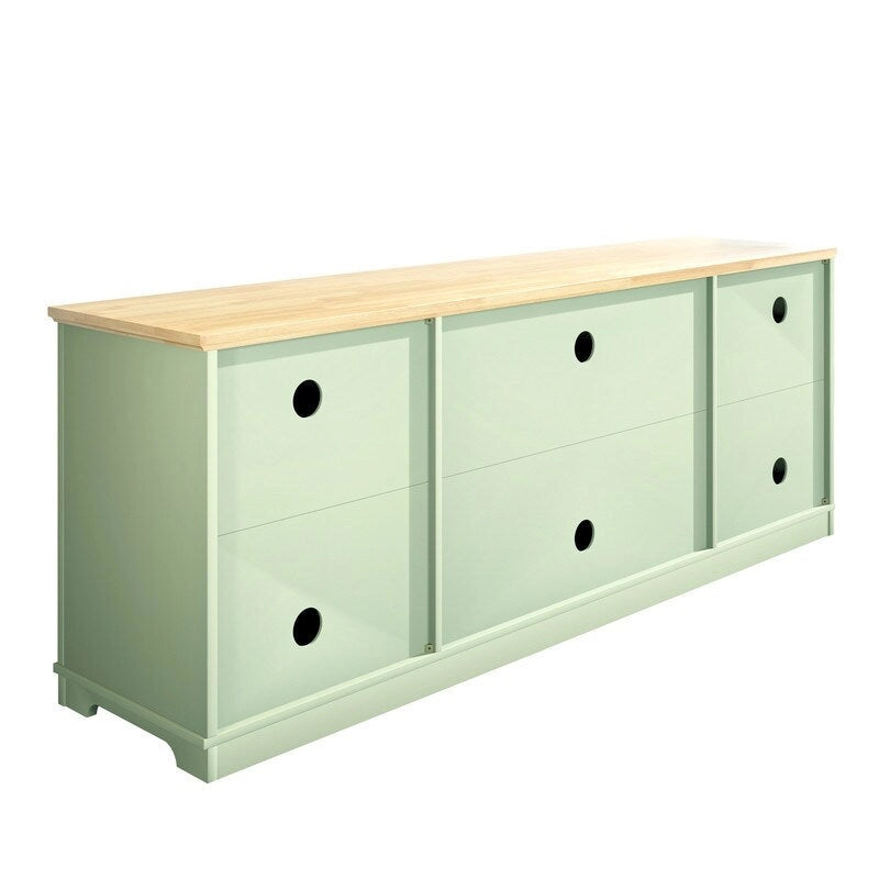 70 in. Decorative Floral Door TV Stand for Tvs up to 82 in.
