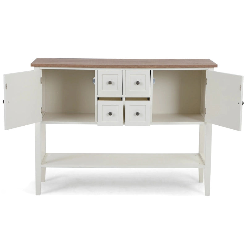 Buffet Sideboard Server Storage Cabinet Organizer with 4 Drawers