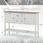 Credenza buffet, mobile contenitore e organizzatore con 4 cassetti