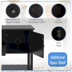 Credenza buffet, mobile contenitore e organizzatore con 4 cassetti