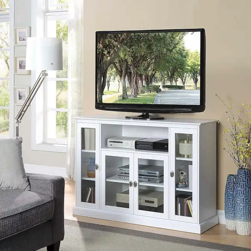 Highboy 60 TV Stand with Storage Cabinets and Shelves