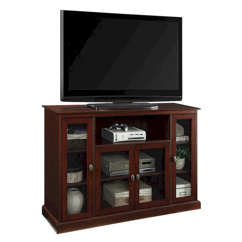 Highboy 60 TV Stand with Storage Cabinets and Shelves