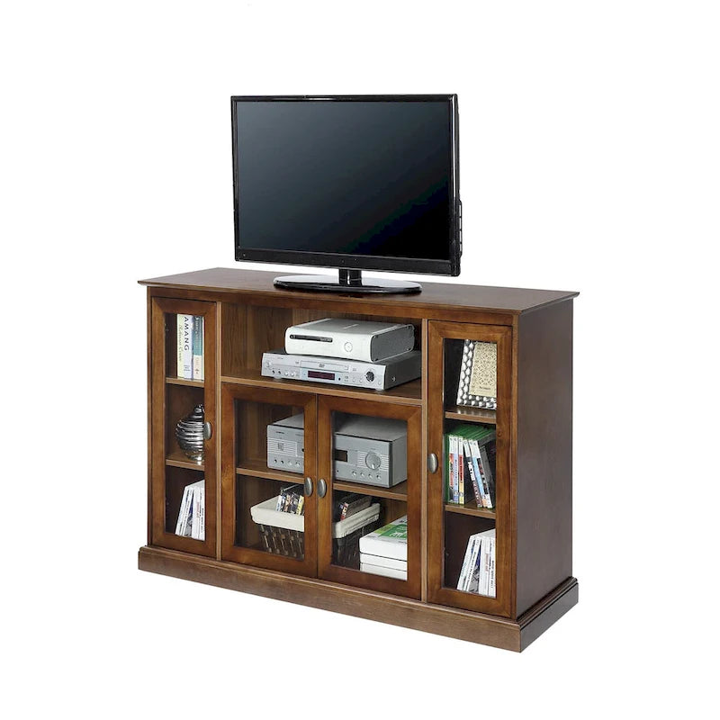 Highboy 60 TV Stand with Storage Cabinets and Shelves
