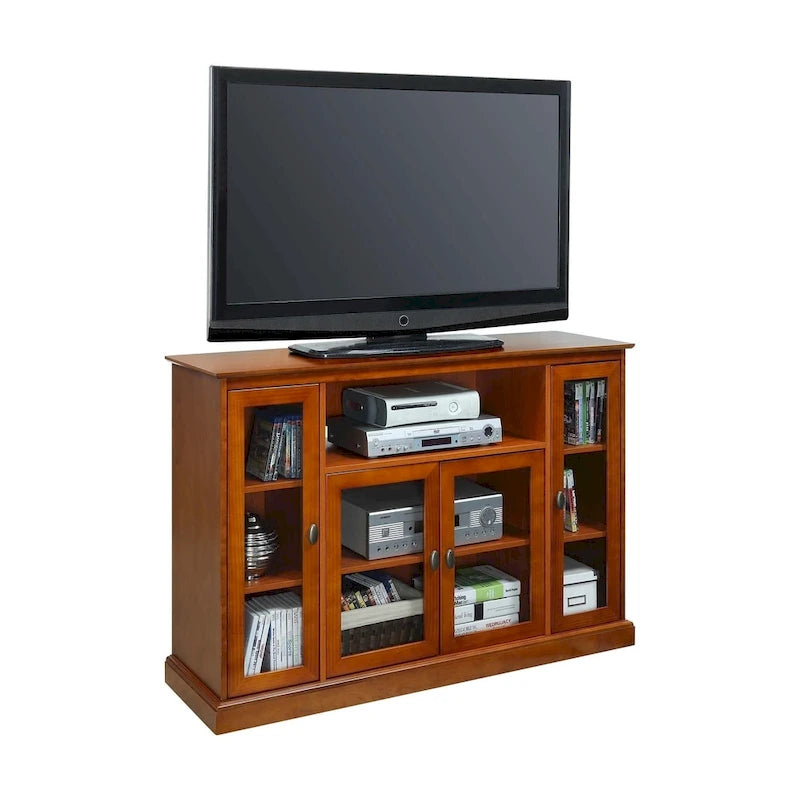Highboy 60 TV Stand with Storage Cabinets and Shelves