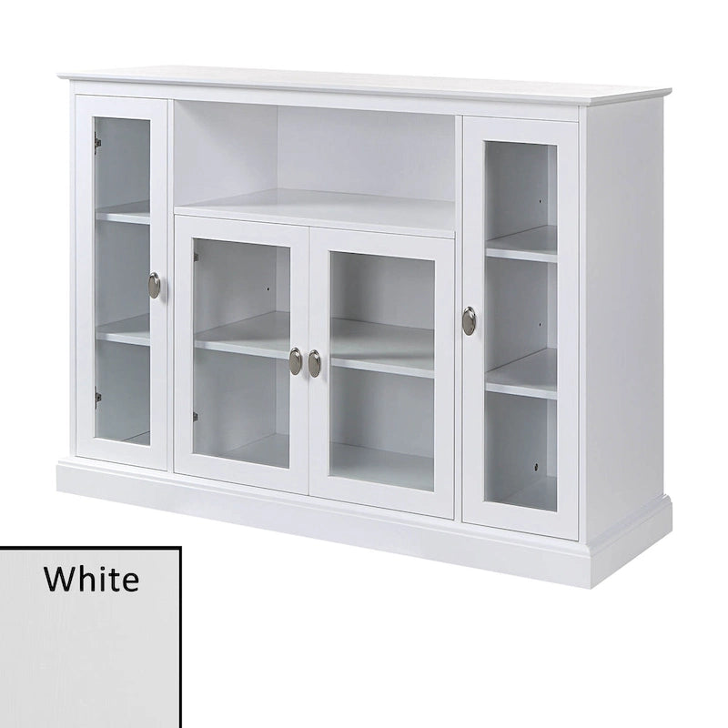 Highboy 60 TV Stand with Storage Cabinets and Shelves
