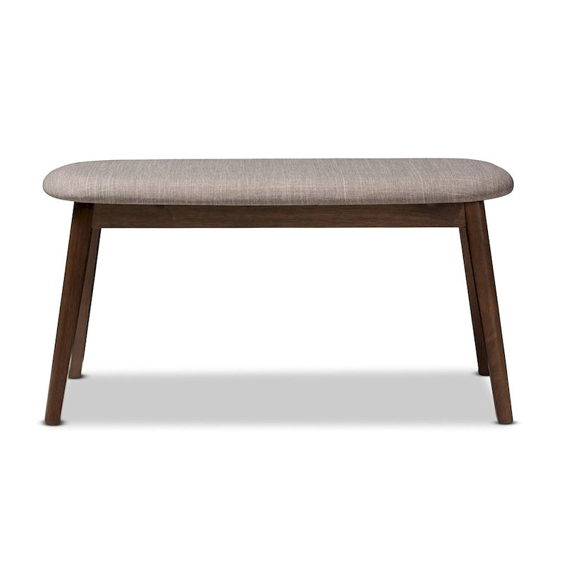 Mid-Century Fabric Upholstered Bench