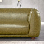 Luxus-Ledersofa im Mid-Century-Modern-Stil