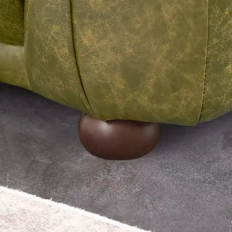 Mid Century Modern Luxury Italian Leather Couch