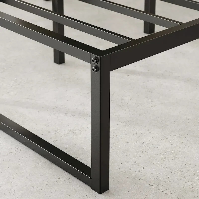 Black Metal 14-inch Platform Bed
