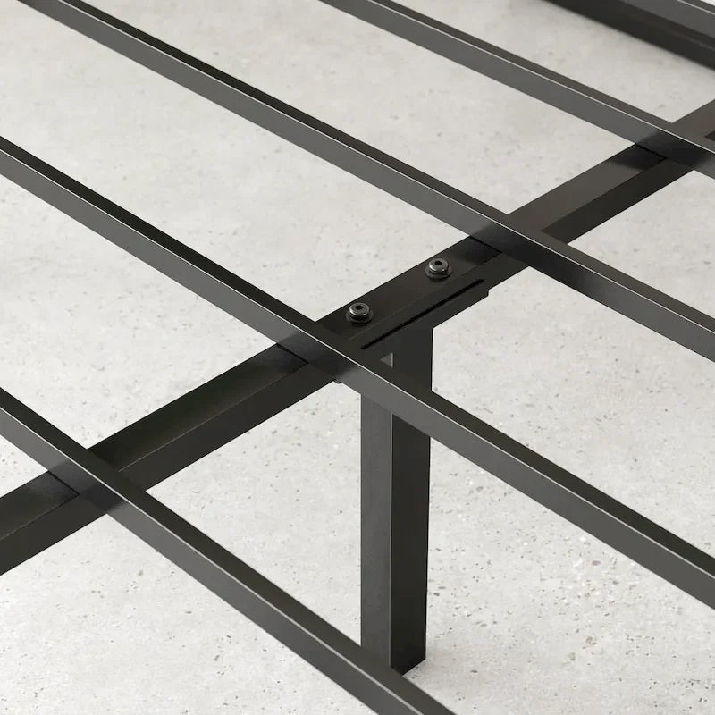 Black Metal 14-inch Platform Bed