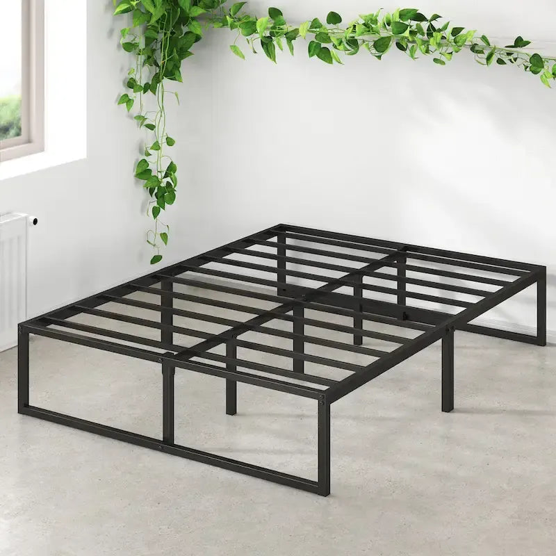 Black Metal 14-inch Platform Bed