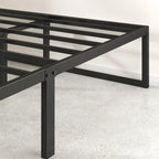 Cama de plataforma metálica preta de 14 polegadas