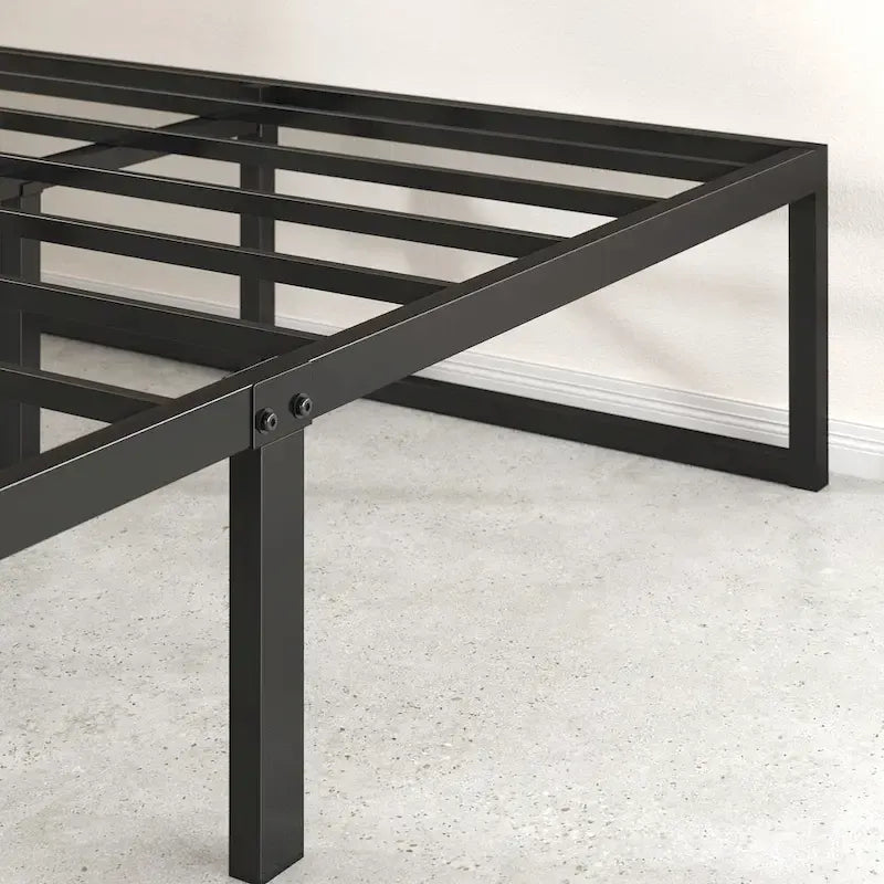Black Metal 14-inch Platform Bed
