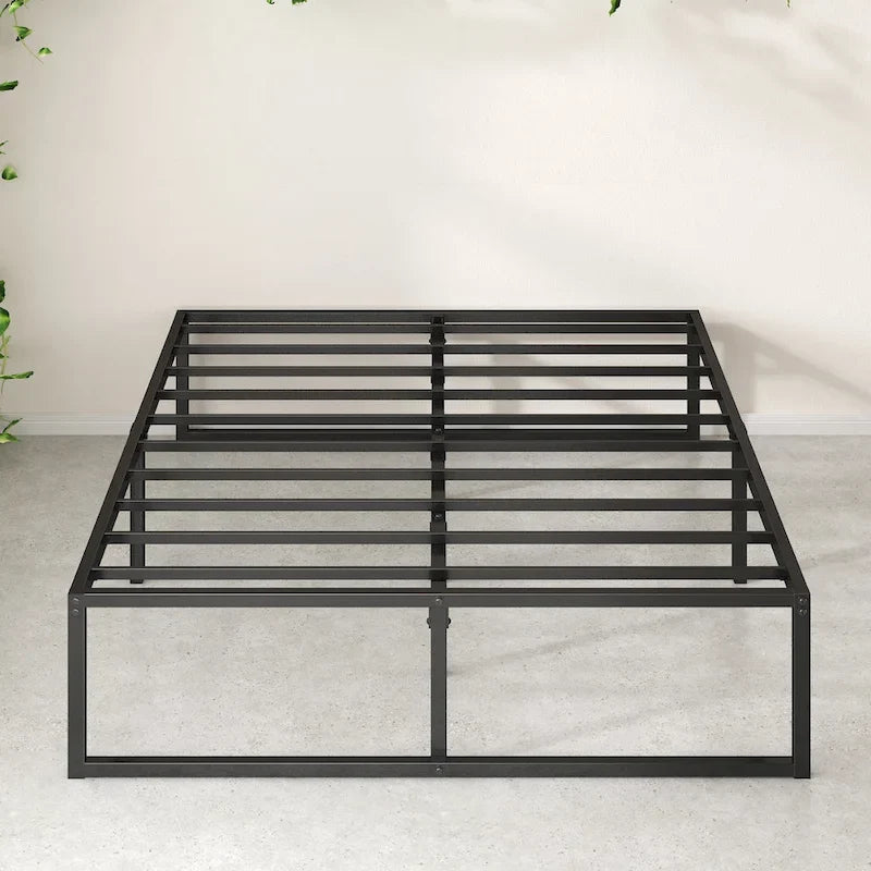 Black Metal 14-inch Platform Bed