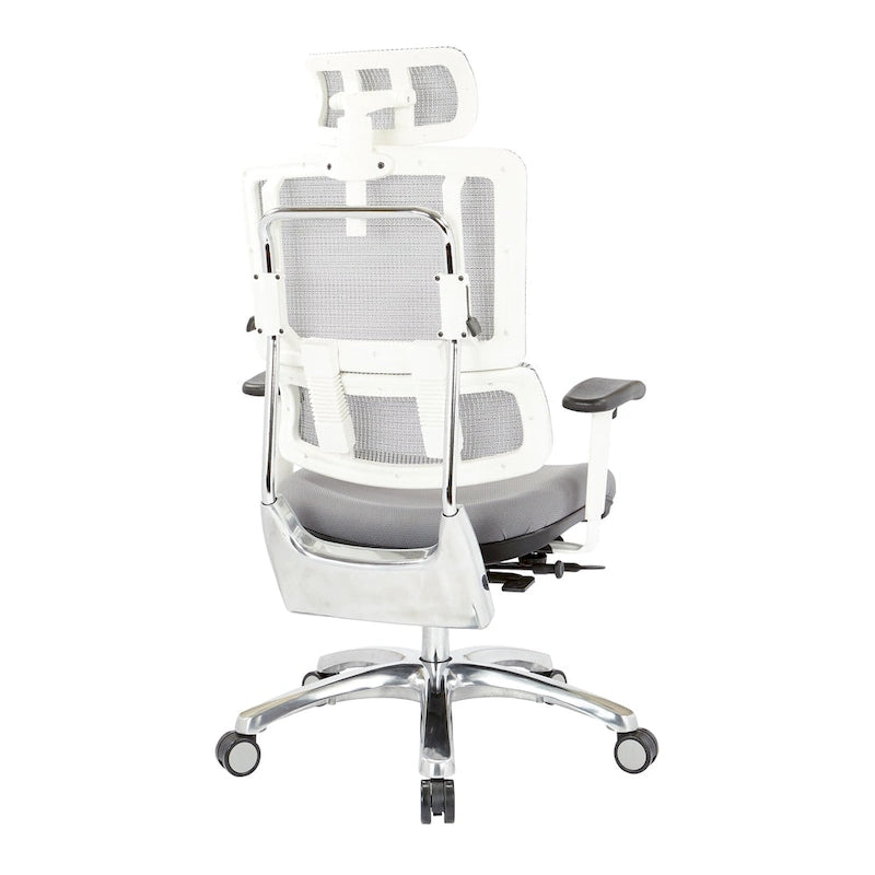 Breathable White Vertical Mesh Office Manager Chair