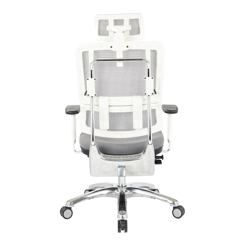 Breathable White Vertical Mesh Office Manager Chair