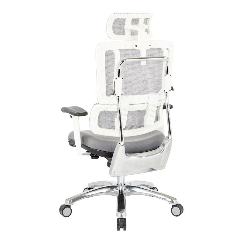 Breathable White Vertical Mesh Office Manager Chair