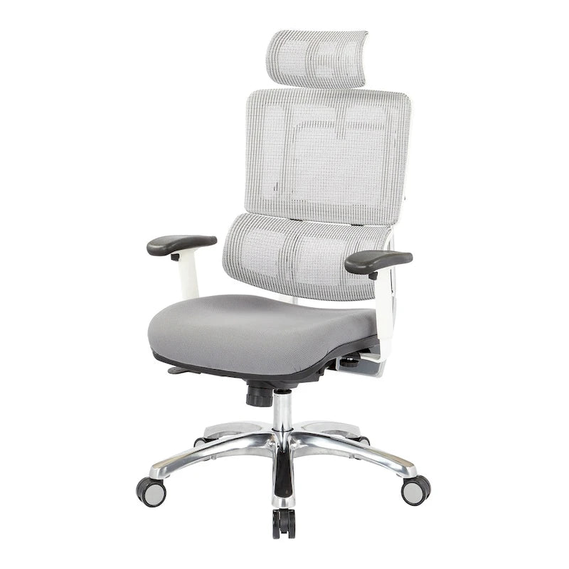Breathable White Vertical Mesh Office Manager Chair
