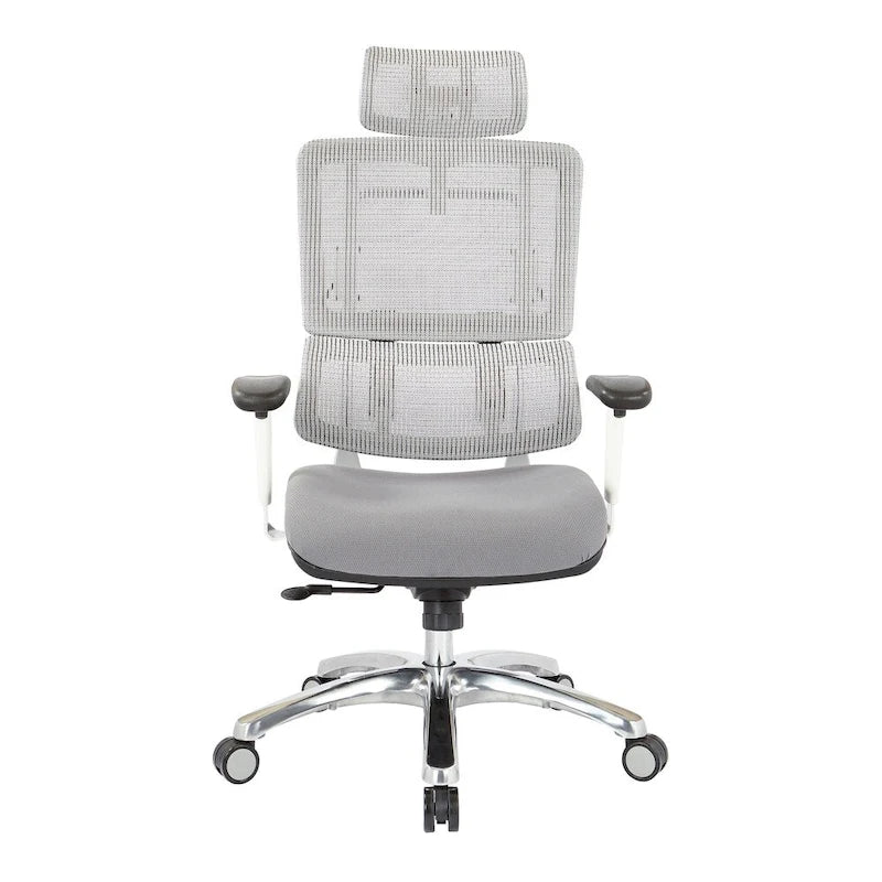 Breathable White Vertical Mesh Office Manager Chair
