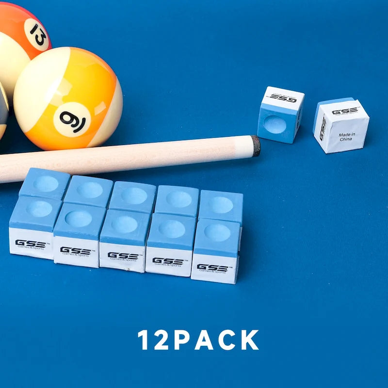 12-Pack Billiard/Pool Cue Chalks, Billiard Pool Table Accessories
