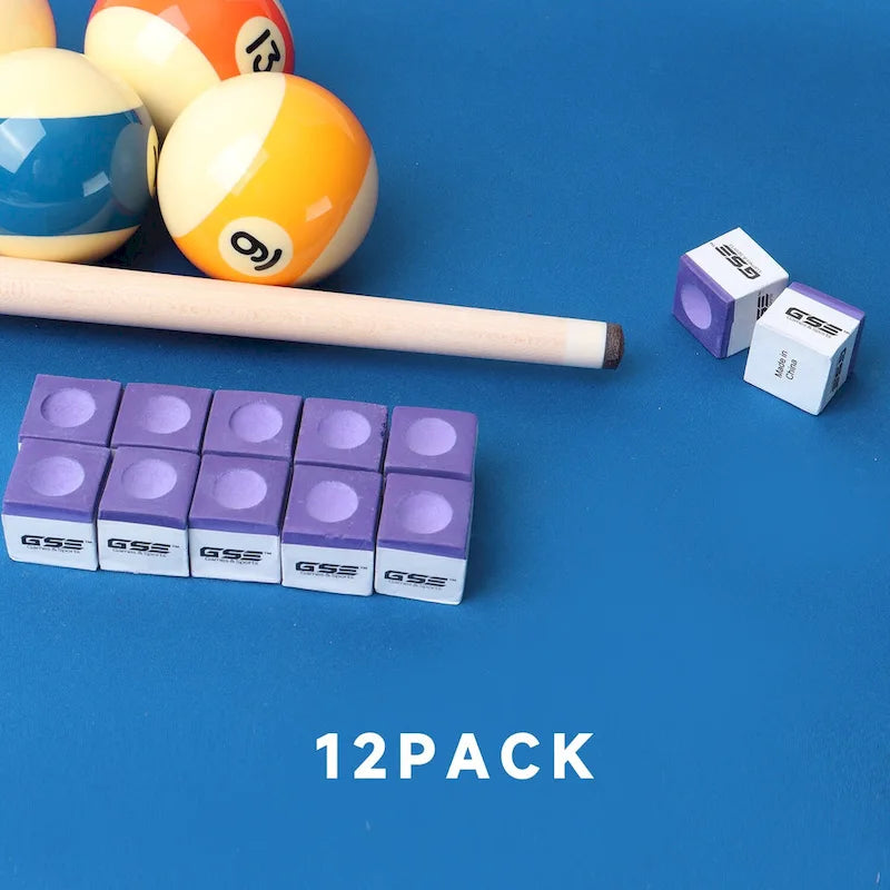 12-Pack Billiard/Pool Cue Chalks, Billiard Pool Table Accessories