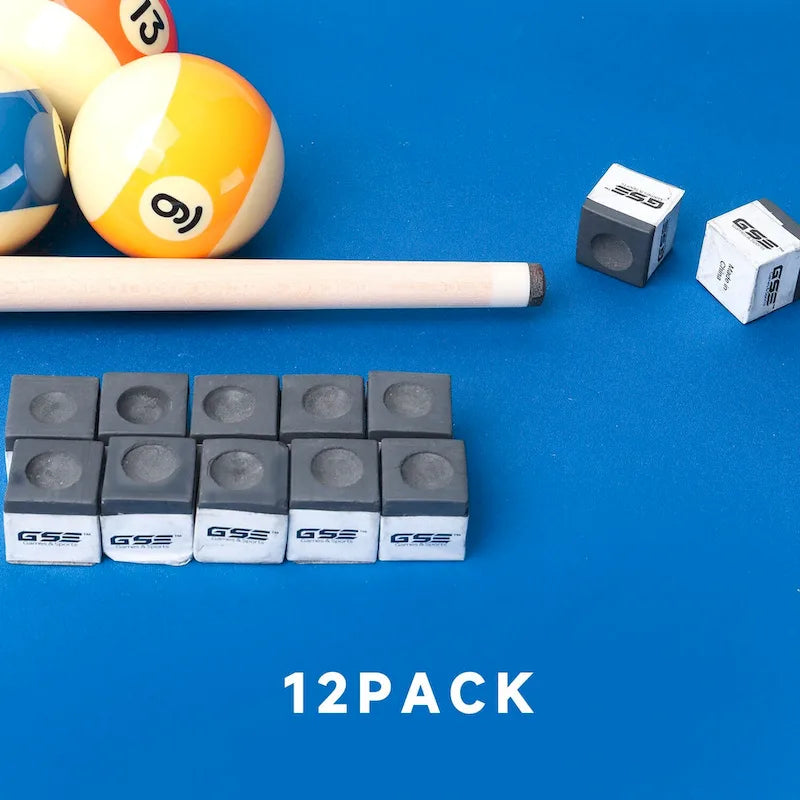 12-Pack Billiard/Pool Cue Chalks, Billiard Pool Table Accessories