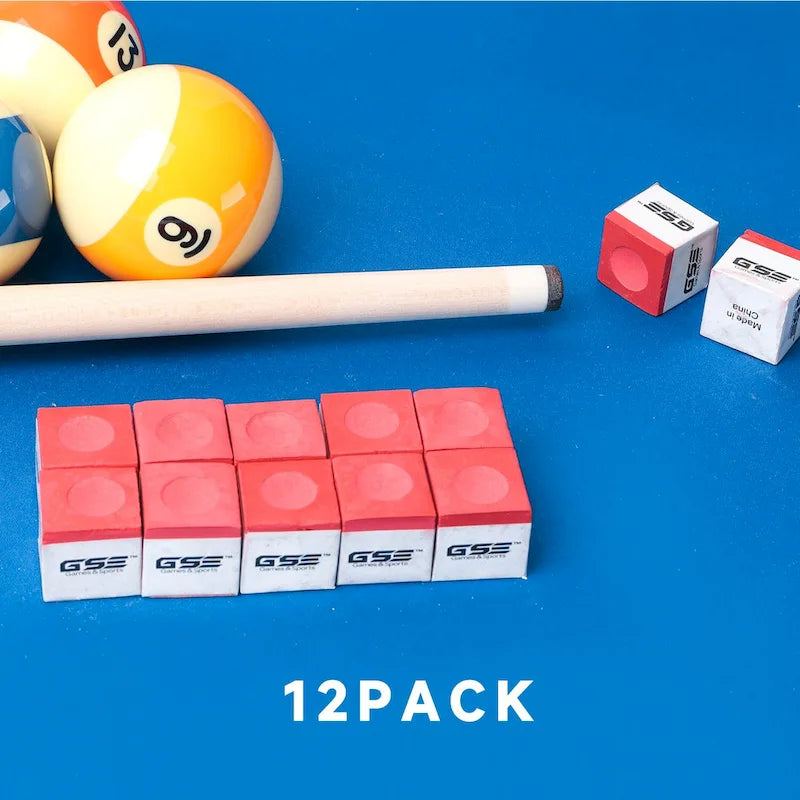 12-Pack Billiard/Pool Cue Chalks, Billiard Pool Table Accessories