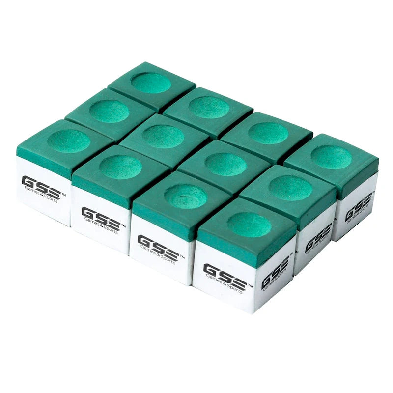 12-Pack Billiard/Pool Cue Chalks, Billiard Pool Table Accessories