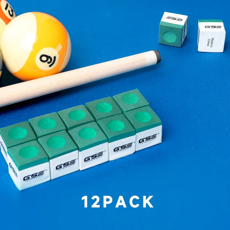 12-Pack Billiard/Pool Cue Chalks, Billiard Pool Table Accessories