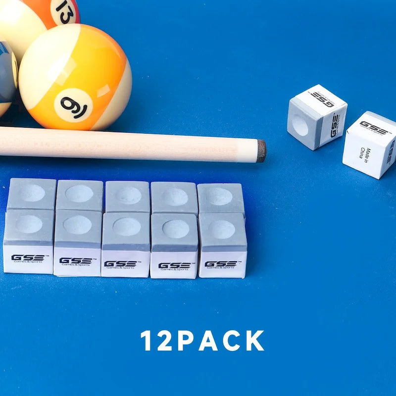 12-Pack Billiard/Pool Cue Chalks, Billiard Pool Table Accessories