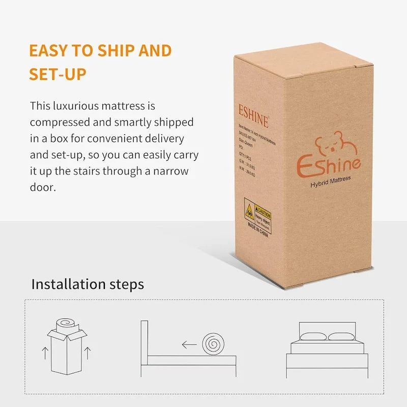 Adjustable Bed Frame - 12 inch Hybrid Memory Foam Mattress