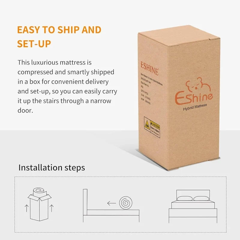 Adjustable Bed Frame - 12 inch Hybrid Memory Foam Mattress
