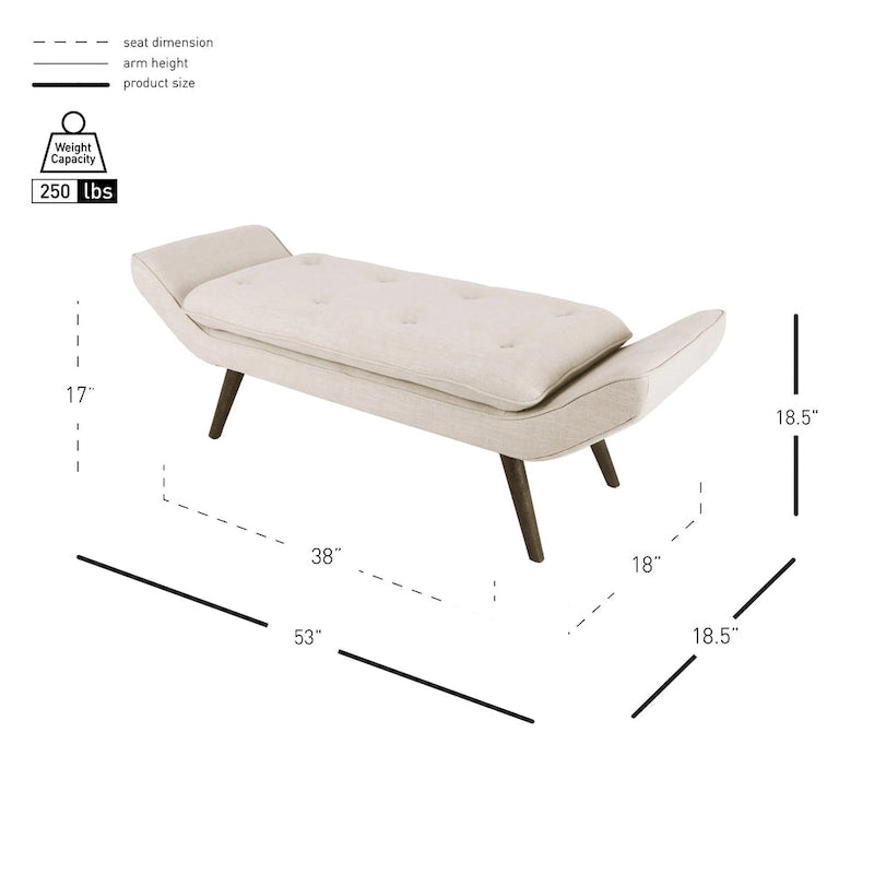 Fabric Tufted Bench