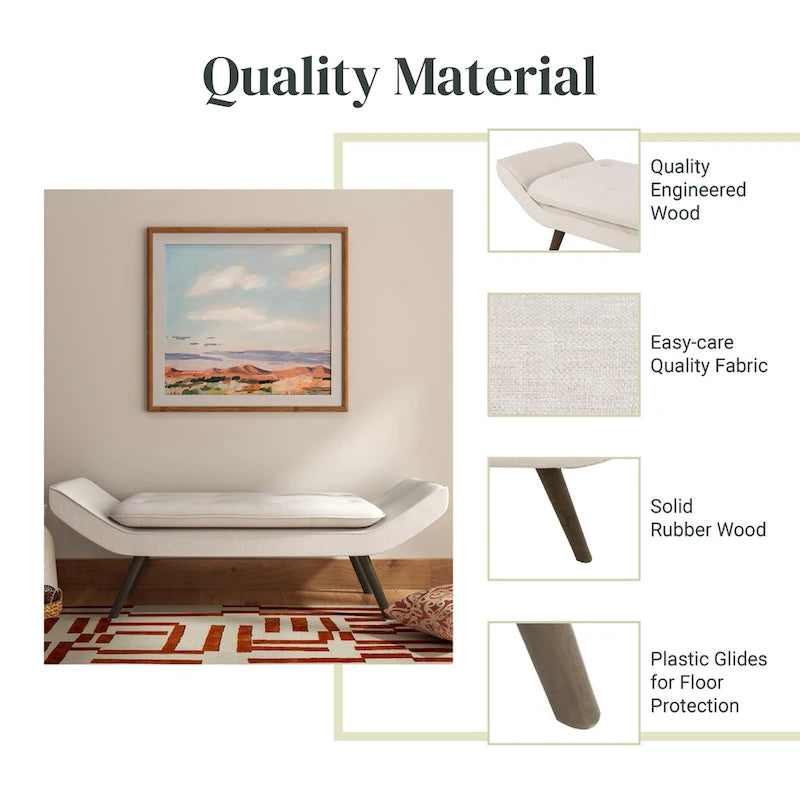 Fabric Tufted Bench